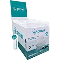 Los mejores  - Mascarilla FFP2 Homologada Certificado CE 2834-5 capas - Caja Expositor 50 Unidades COLOR BLANCO + 5 ud. llaveros de gel…
